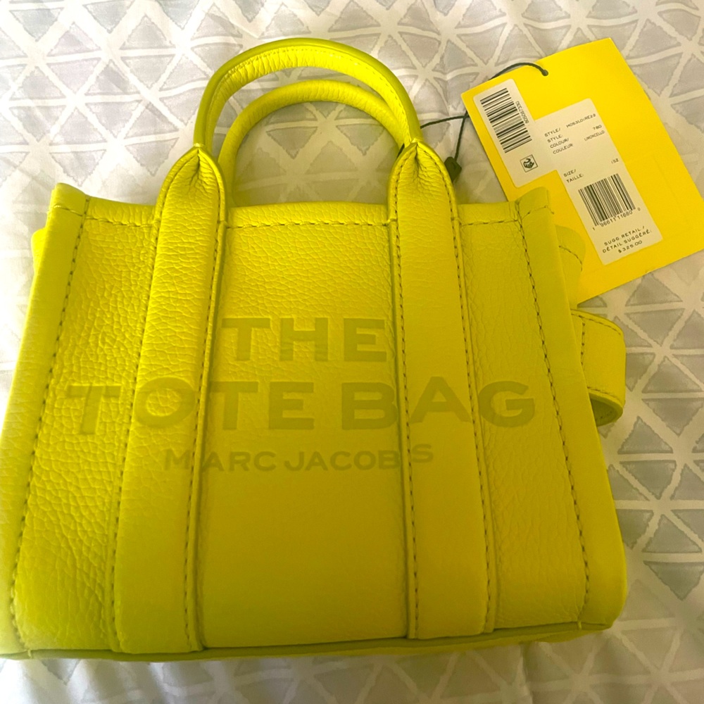Lime green mini Marc jacob tote